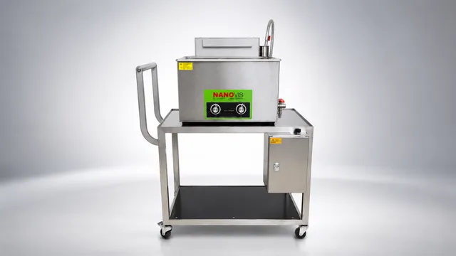 Automark Nanovis cleaning machine for pad printing equipment, featuring a stainless steel design and user-friendly controls.