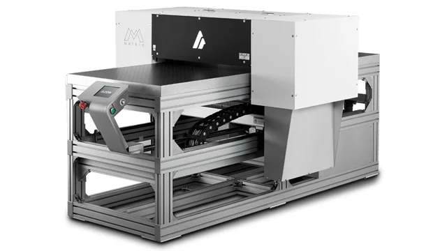 Azon Matrix UV large format industrial printer from an alternative angle, showcasing robust construction